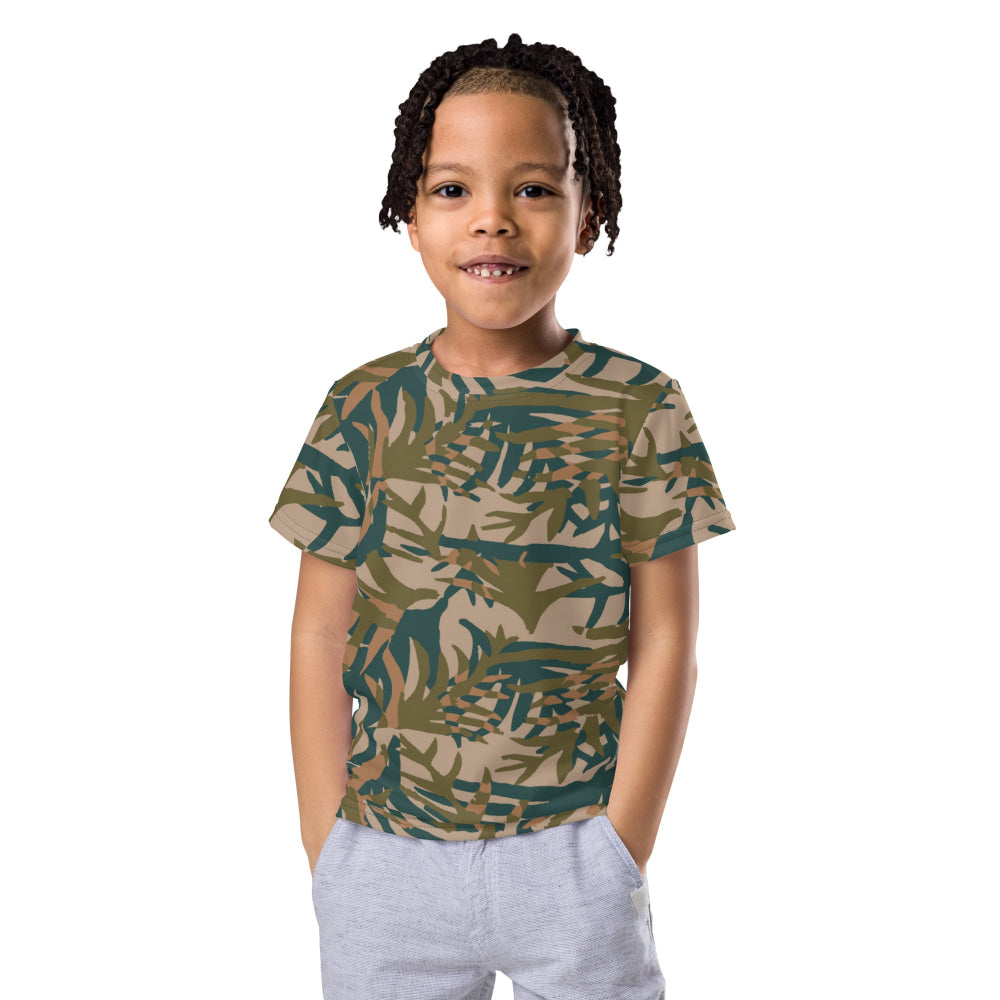 Congo Kin Presidential Guard Grasslands CAMO Kids crew neck t-shirt - 2T - Crew Neck T-shirt