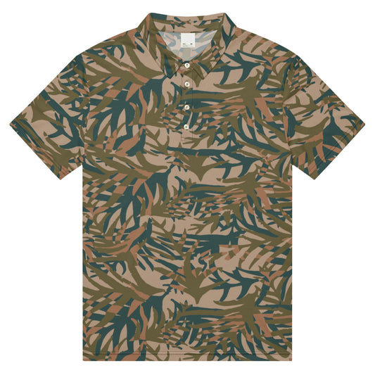 Congo Kin Presidential Guard Grasslands CAMO Men’s slim fit polo - XS - Mens Slim Fit Polo