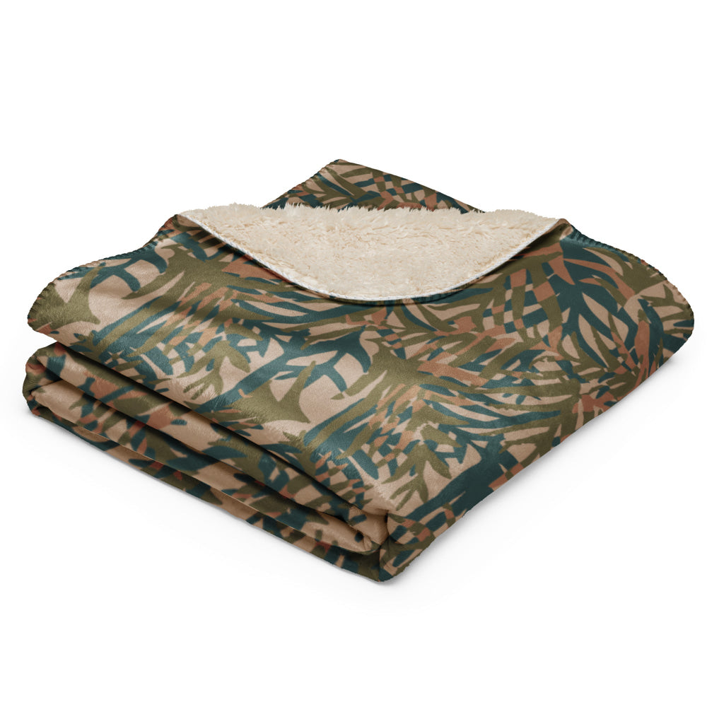 Congo Kin Presidential Guard Grasslands CAMO Sherpa blanket - Blanket