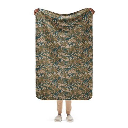 Congo Kin Presidential Guard Grasslands CAMO Sherpa blanket - 37″×57″ - Blanket