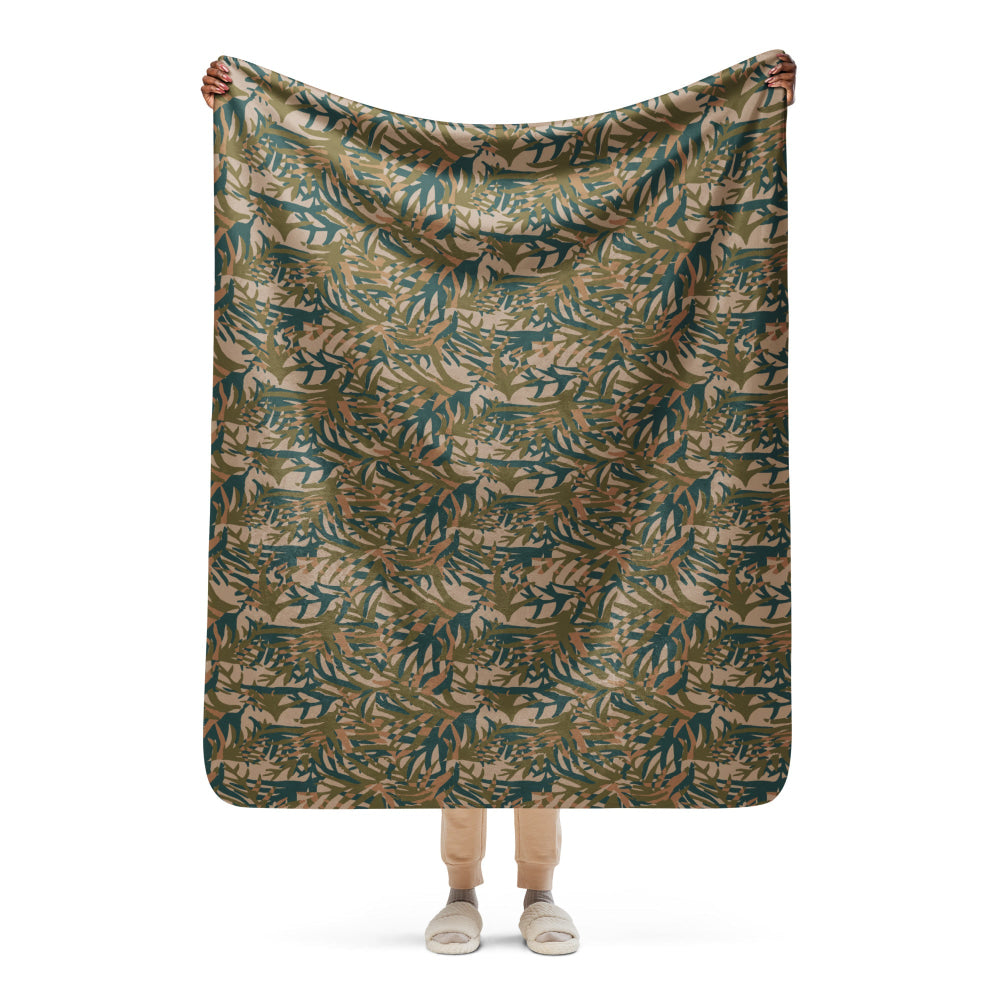 Congo Kin Presidential Guard Grasslands CAMO Sherpa blanket - 50″×60″ - Blanket