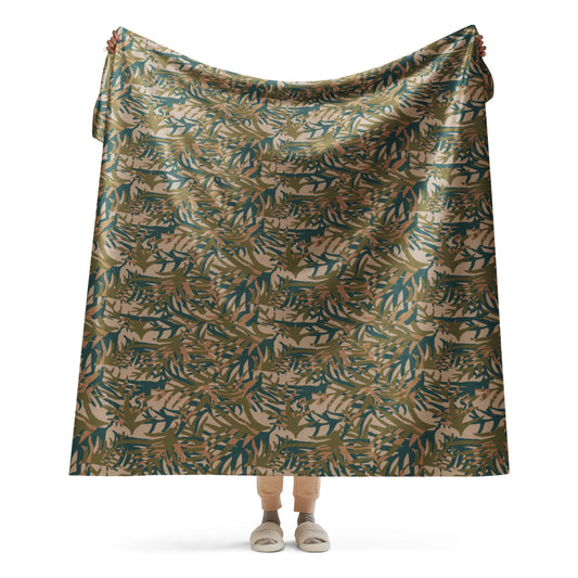 Congo Kin Presidential Guard Grasslands CAMO Sherpa blanket - 60″×80″ - Blanket