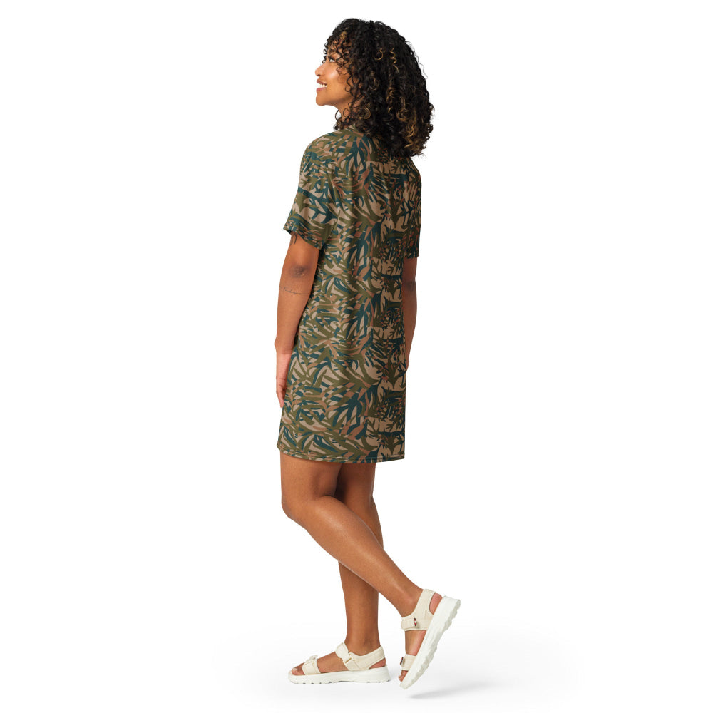 Congo Kin Presidential Guard Grasslands CAMO T-shirt dress - Womens T-Shirt Dress