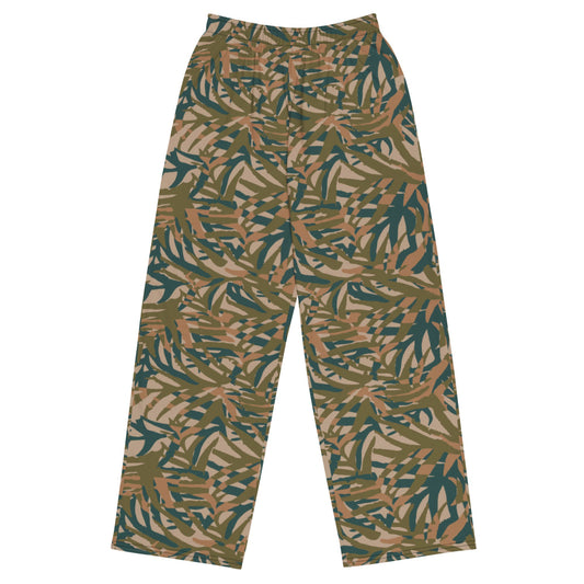 Congo Kin Presidential Guard Grasslands CAMO unisex wide-leg pants - 2XS - Unisex Wide-Leg Pants