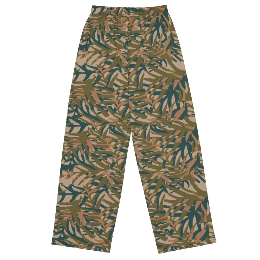 Congo Kin Presidential Guard Grasslands CAMO unisex wide-leg pants - Unisex Wide-Leg Pants