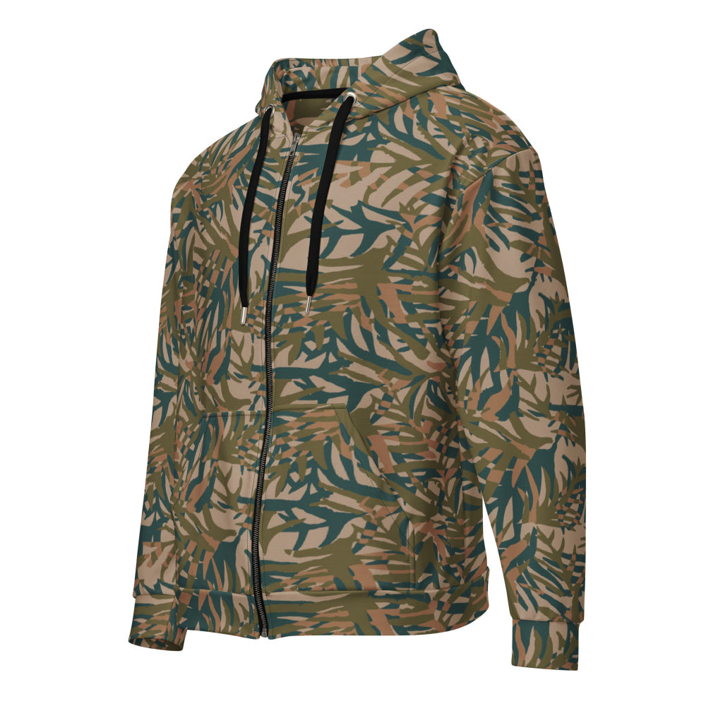 Congo Kin Presidential Guard Grasslands CAMO Unisex zip hoodie - Zip Hoodie