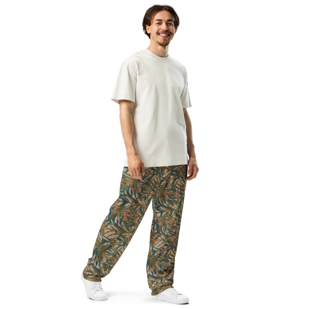 Congo Kin Presidential Guard Grasslands CAMO Wide-leg joggers - Unisex Joggers