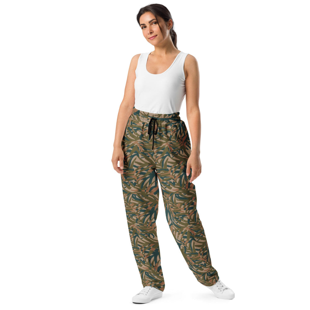 Congo Kin Presidential Guard Grasslands CAMO Wide-leg joggers - Unisex Joggers