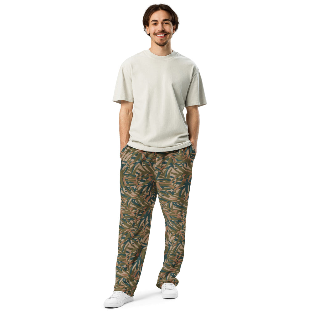 Congo Kin Presidential Guard Grasslands CAMO Wide-leg joggers - Unisex Joggers