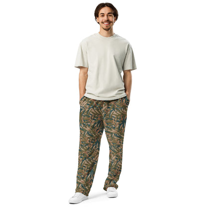 Congo Kin Presidential Guard Grasslands CAMO Wide-leg joggers - Unisex Joggers