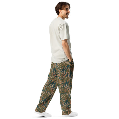 Congo Kin Presidential Guard Grasslands CAMO Wide-leg joggers - Unisex Joggers