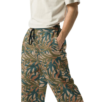 Congo Kin Presidential Guard Grasslands CAMO Wide-leg joggers - Unisex Joggers