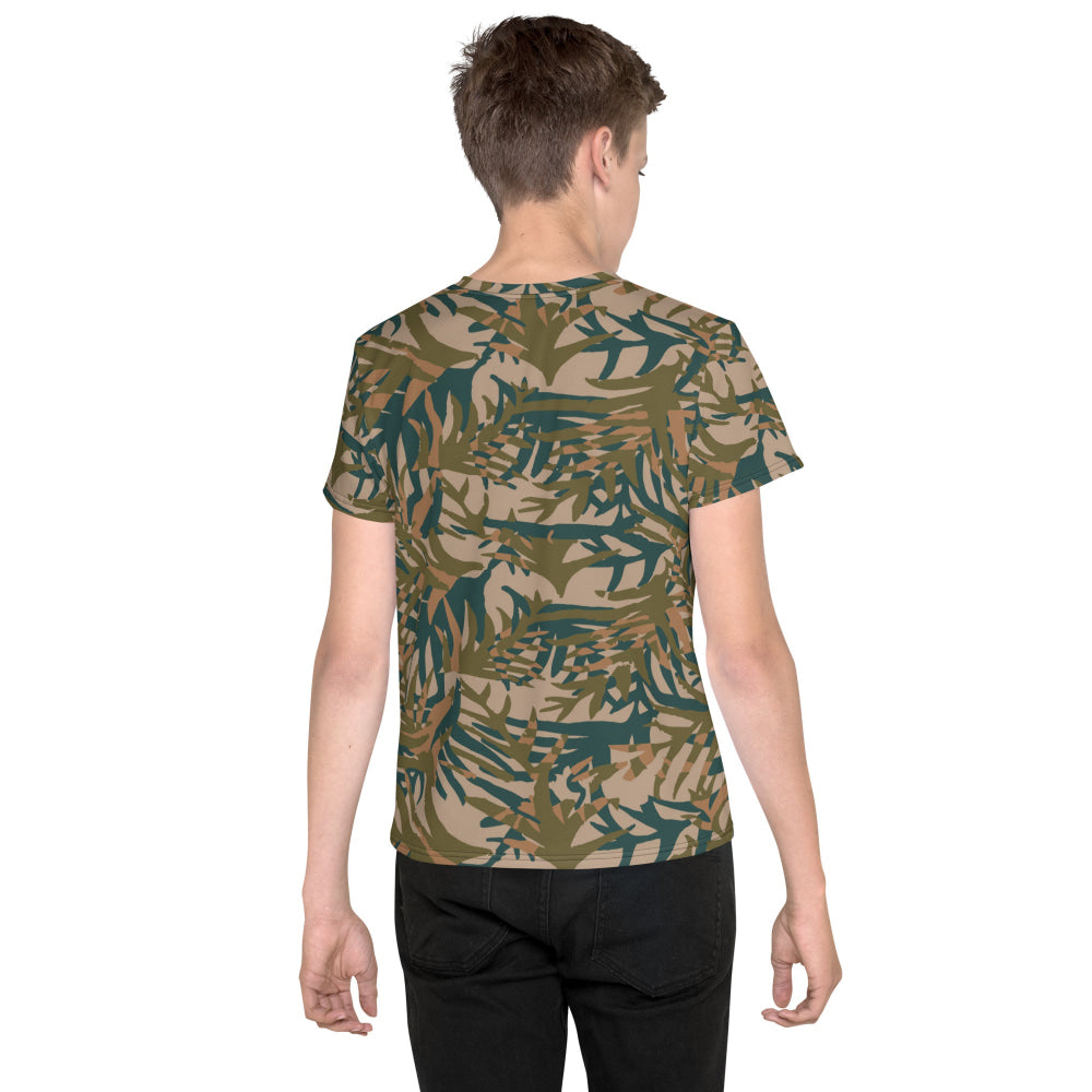 Congo Kin Presidential Guard Grasslands CAMO Youth crew neck t-shirt - Crew Neck T-shirt