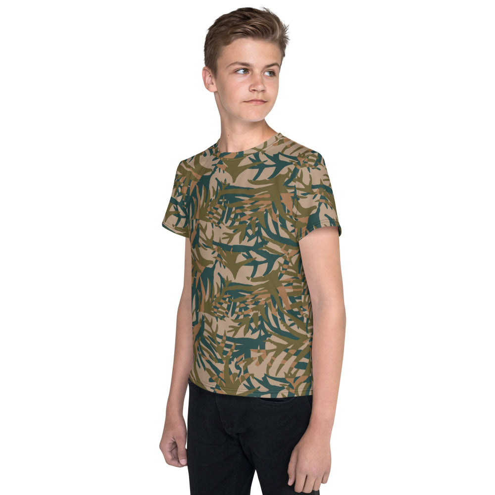 Congo Kin Presidential Guard Grasslands CAMO Youth crew neck t-shirt - Crew Neck T-shirt