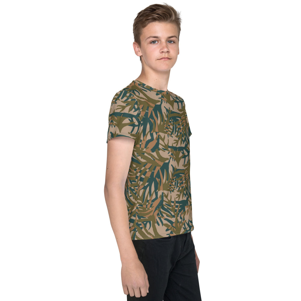 Congo Kin Presidential Guard Grasslands CAMO Youth crew neck t-shirt - Crew Neck T-shirt