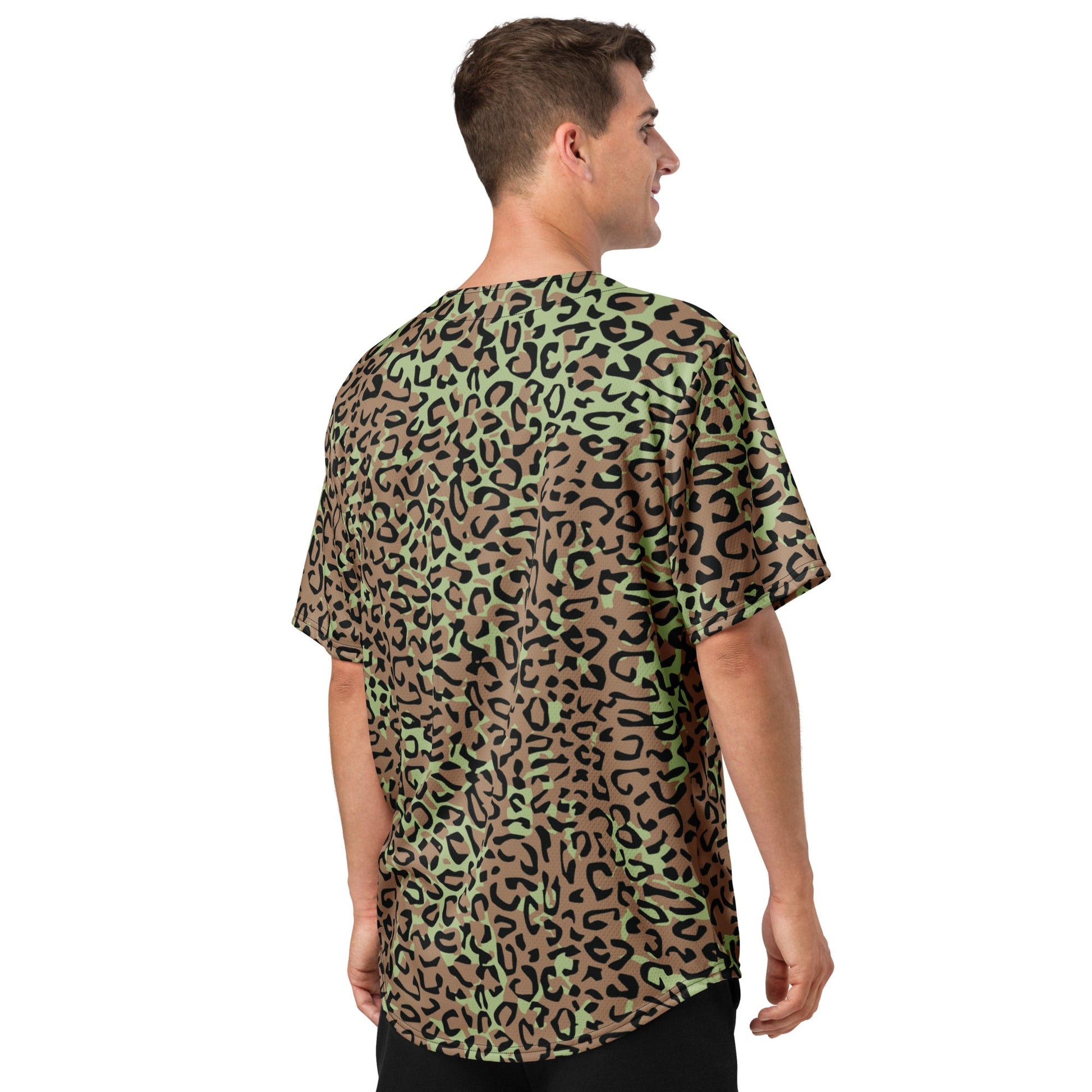 Congo (Zaire) Leopard Spot CAMO baseball jersey - Baseball Jerseys