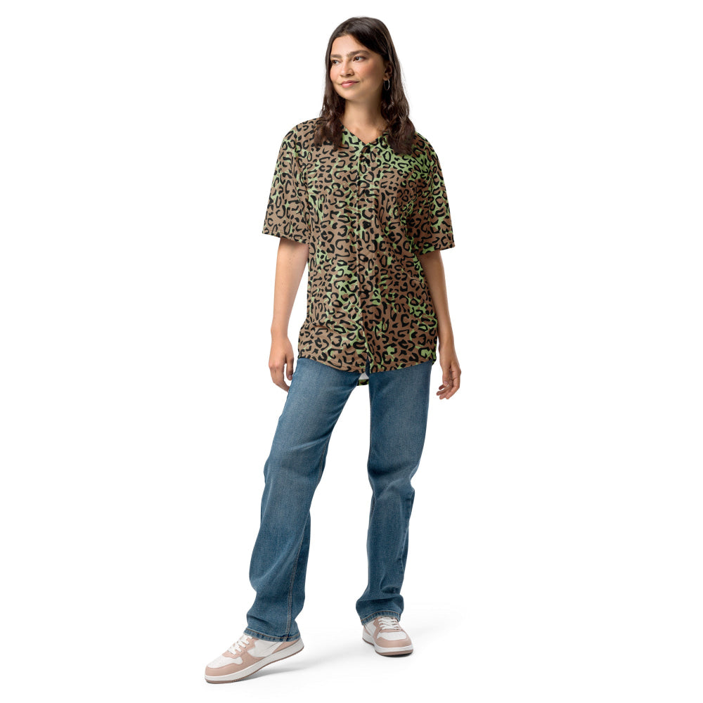 Congo (Zaire) Leopard Spot CAMO baseball jersey