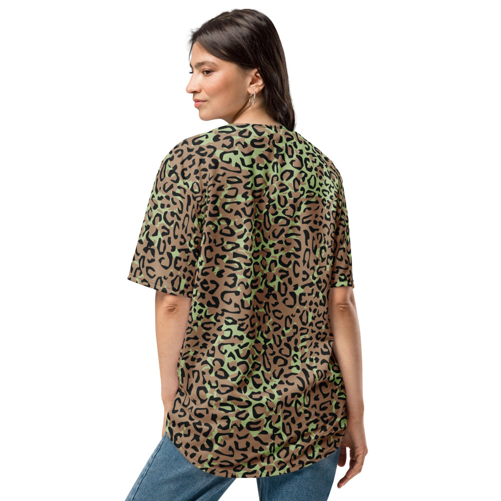 Congo (Zaire) Leopard Spot CAMO baseball jersey