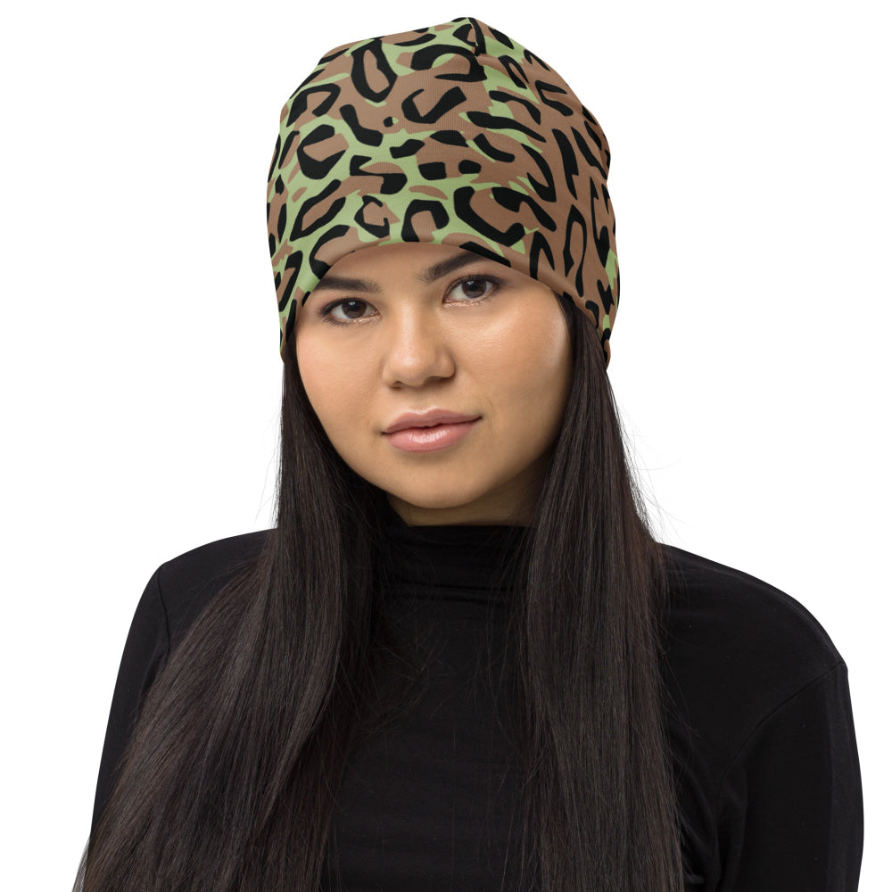 Congo (Zaire) Leopard Spot CAMO Beanie