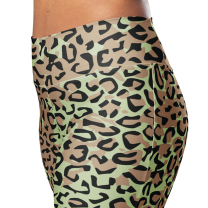 Congo (Zaire) Leopard Spot CAMO Flare leggings - Womens Leggings