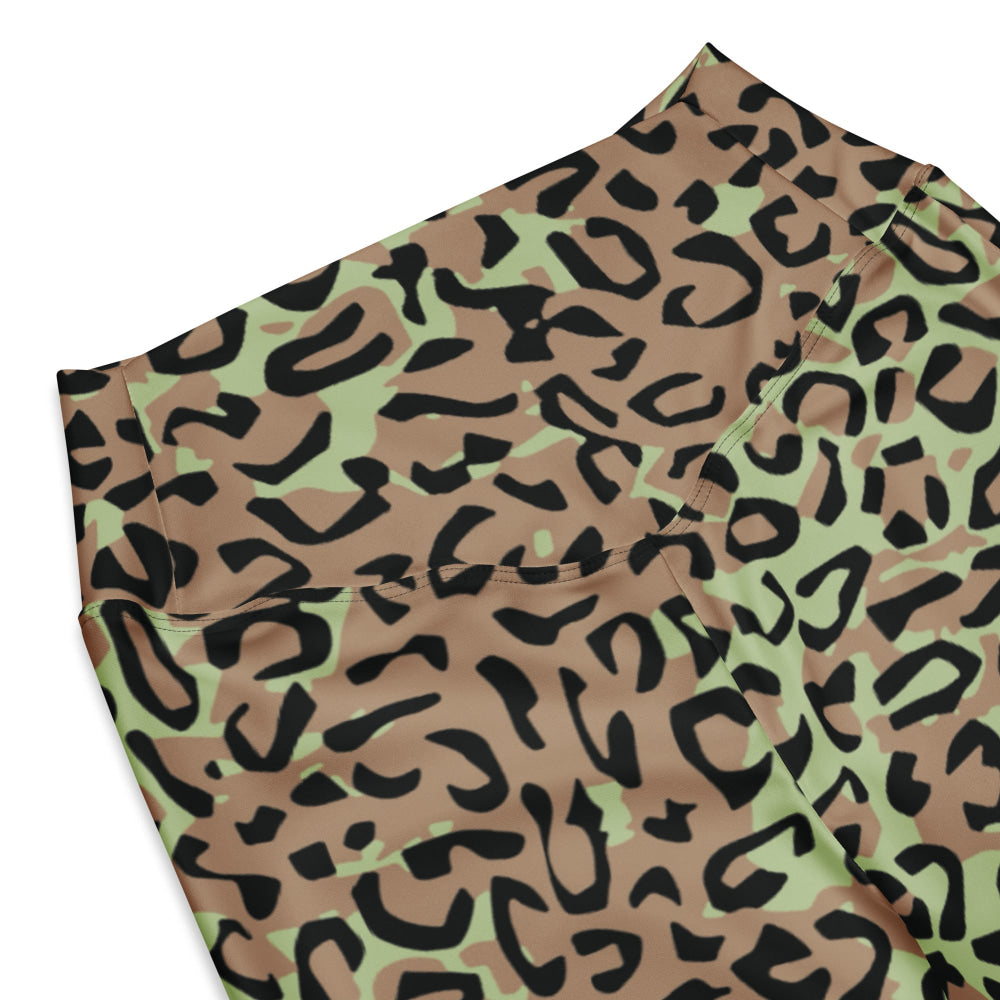 Congo (Zaire) Leopard Spot CAMO Flare leggings - Womens Leggings