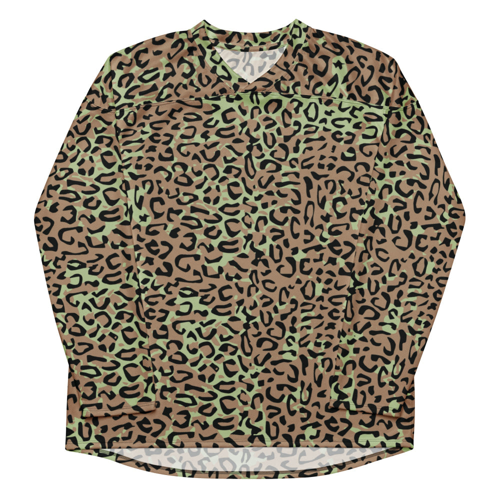 Congo (Zaire) Leopard Spot CAMO hockey fan jersey - Unisex Hockey Fan Jersey