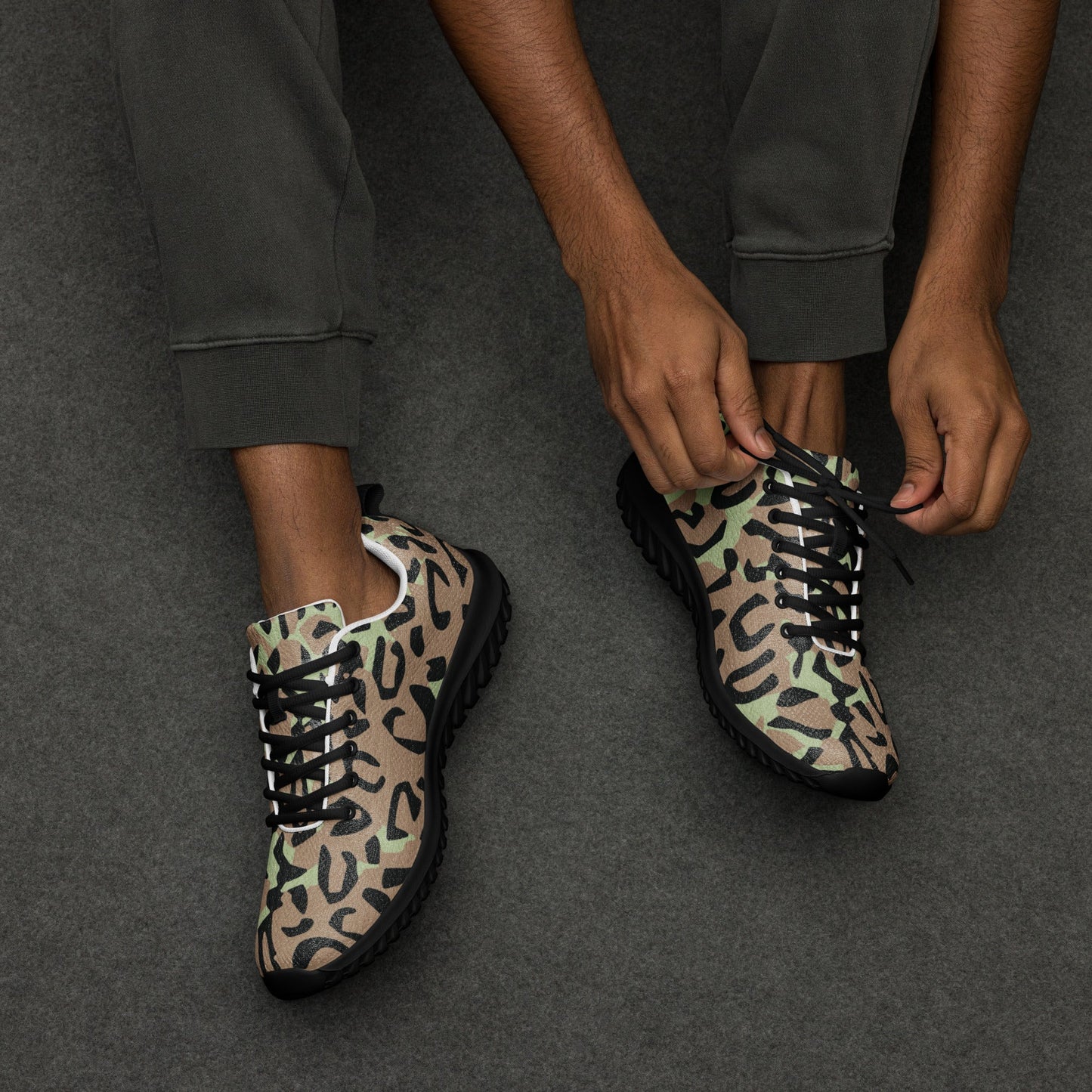 Congo (Zaire) Leopard Spot CAMO Mens Athletic Shoes