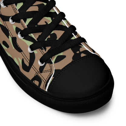 Congo (Zaire) Leopard Spot CAMO Mens High-Top Canvas Shoes