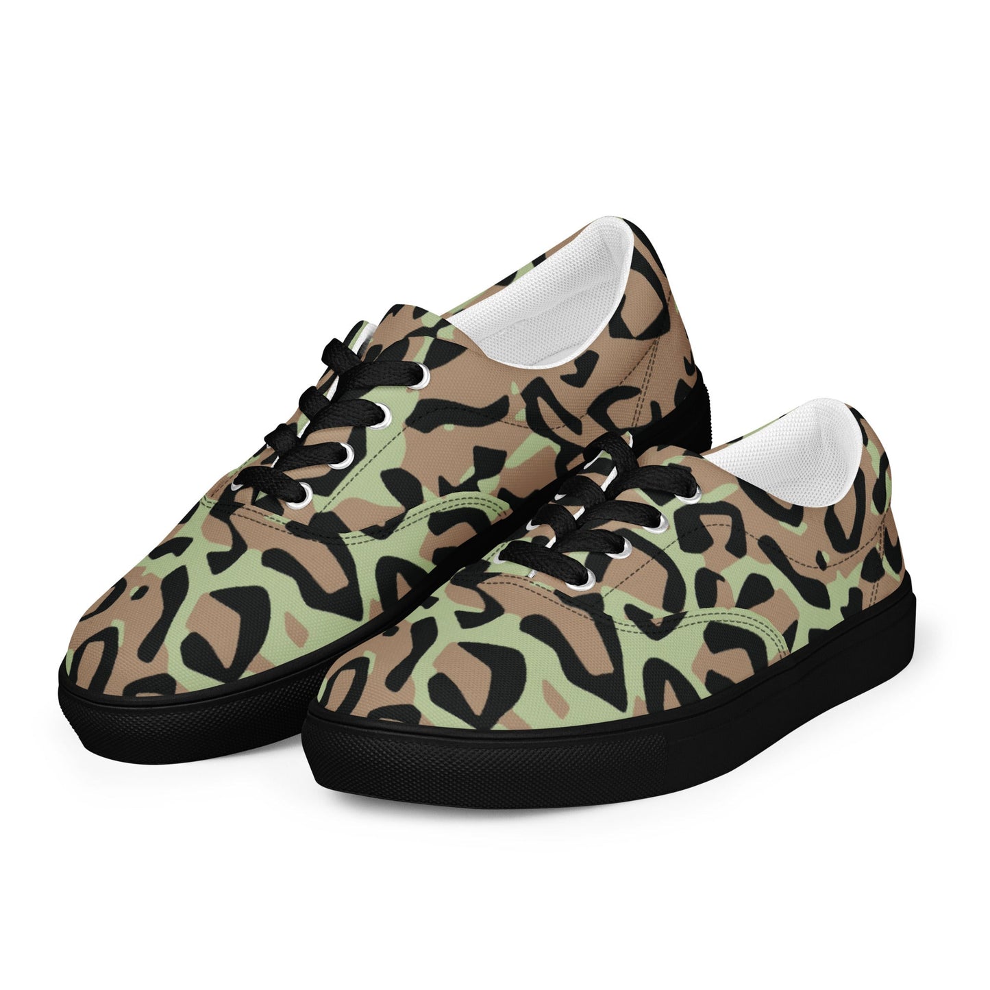 Congo (Zaire) Leopard Spot CAMO Mens Lace-Up Canvas Shoes - Lace-up