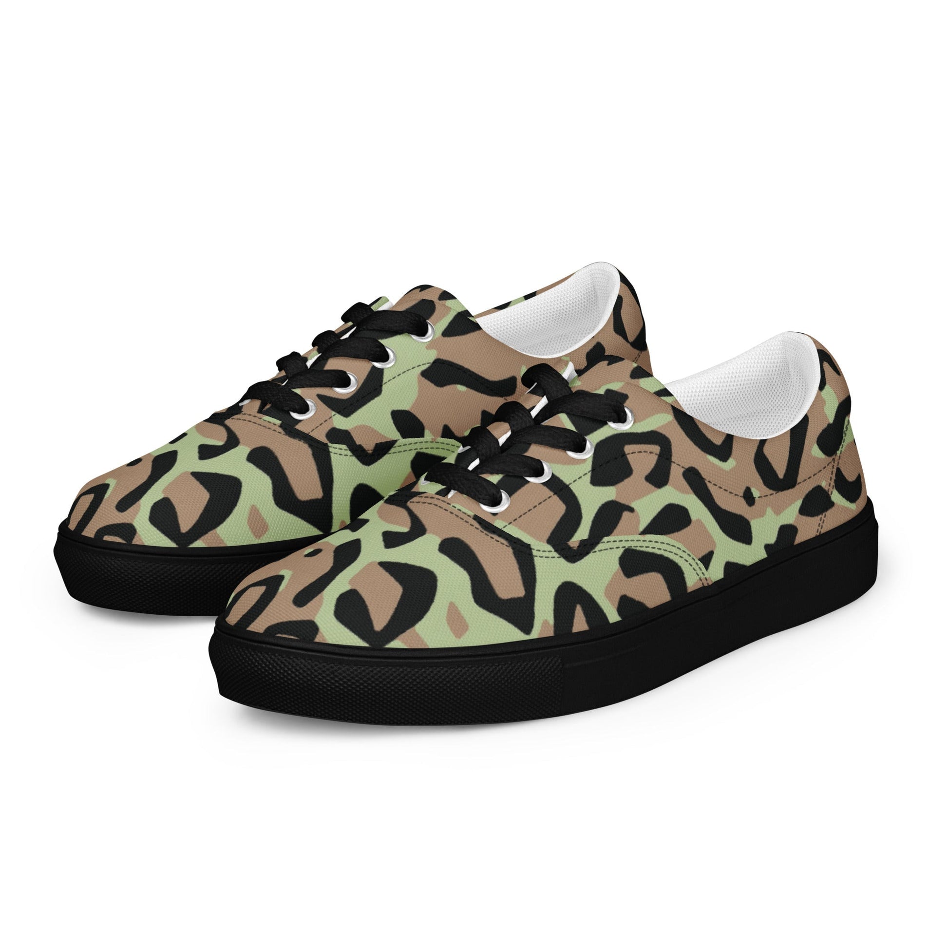 Congo (Zaire) Leopard Spot CAMO Mens Lace-Up Canvas Shoes - Lace-up