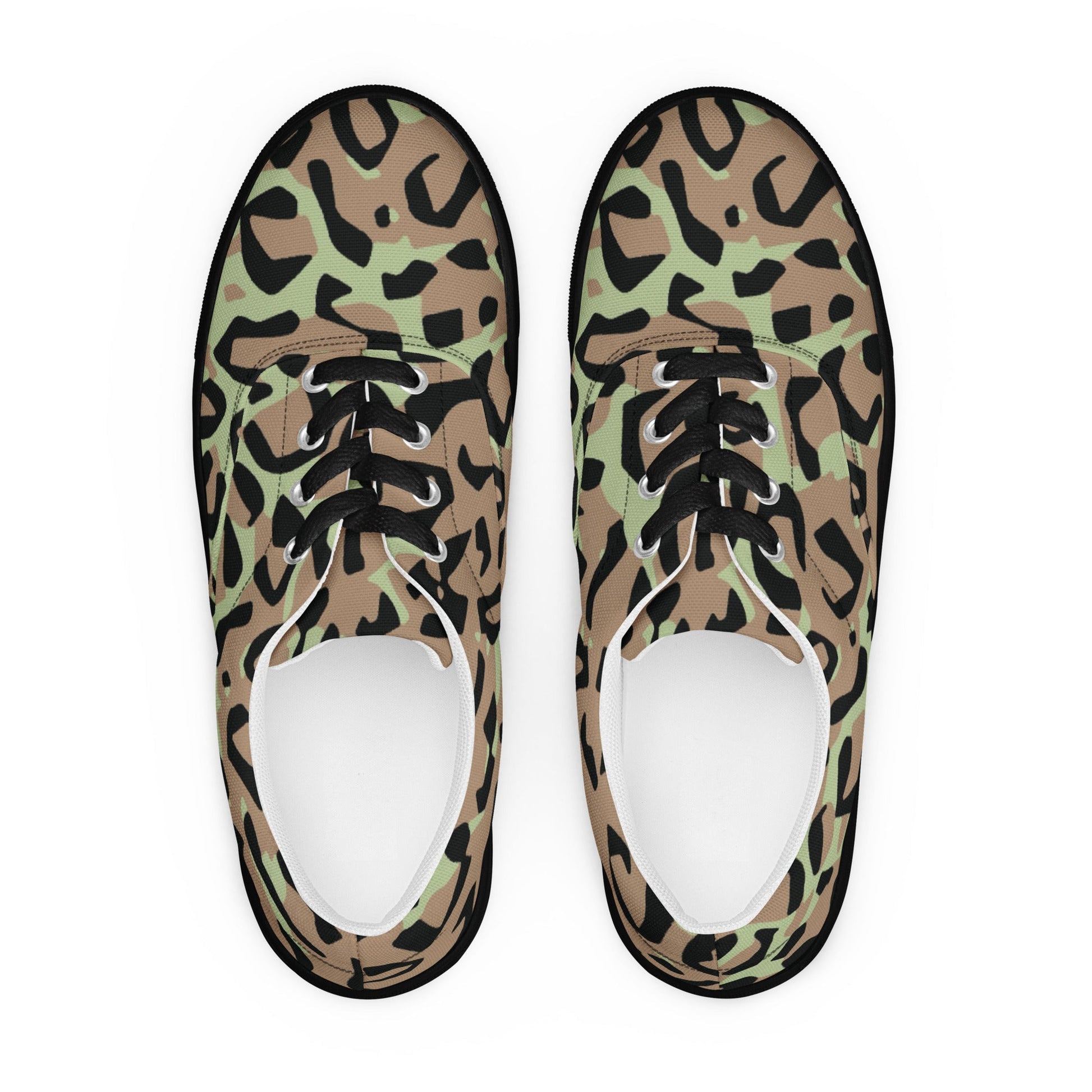 Congo (Zaire) Leopard Spot CAMO Mens Lace-Up Canvas Shoes - Lace-up
