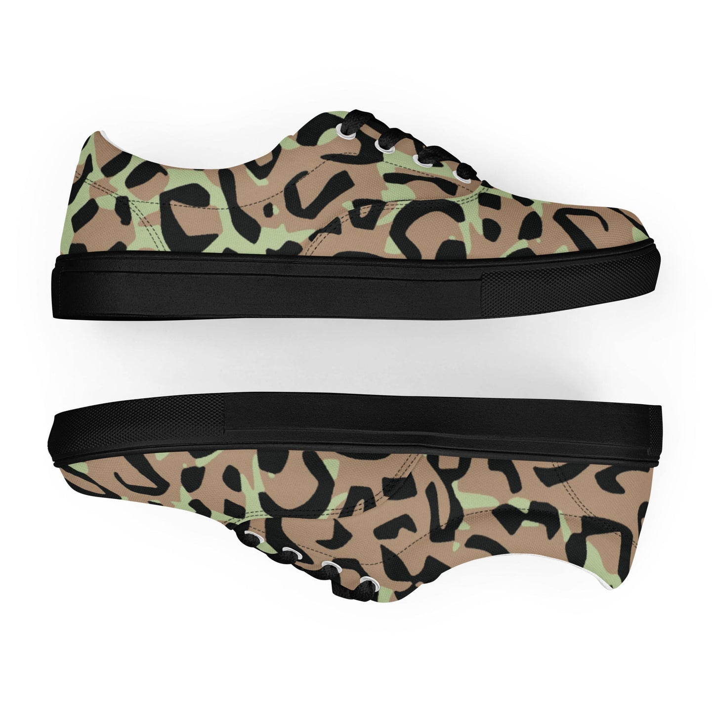 Congo (Zaire) Leopard Spot CAMO Mens Lace-Up Canvas Shoes - Lace-up