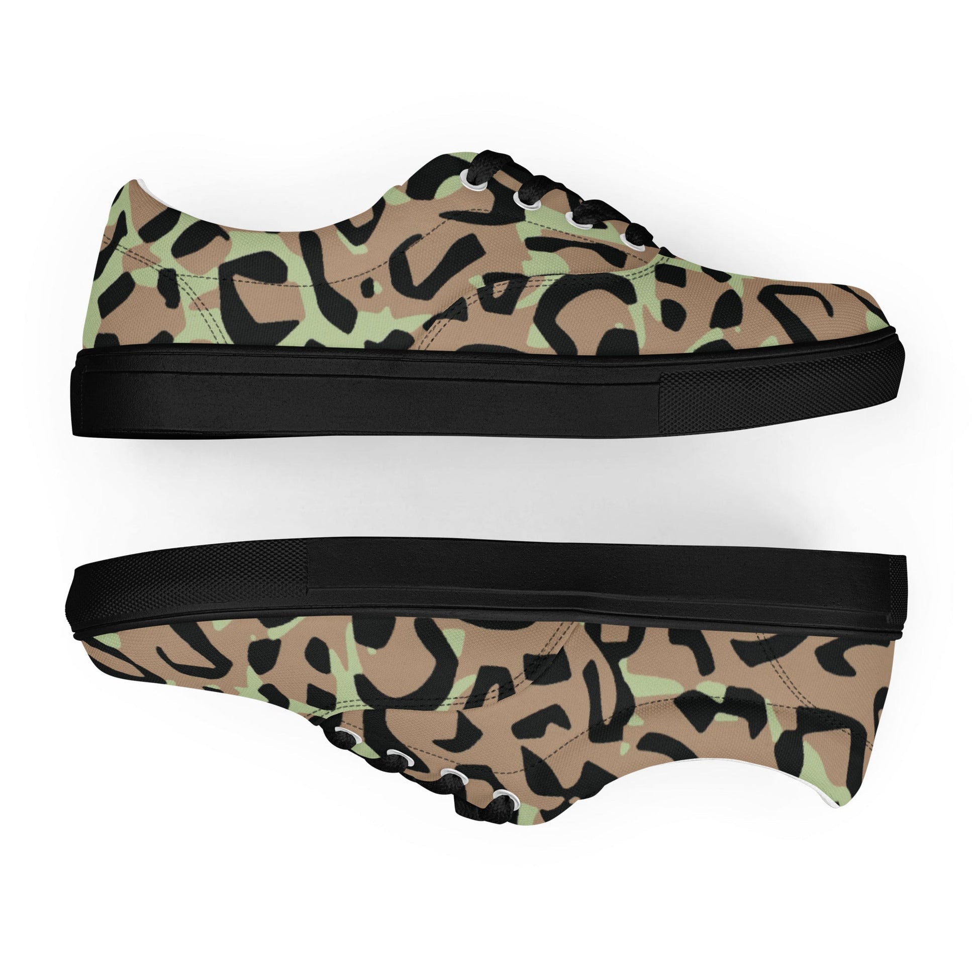Congo (Zaire) Leopard Spot CAMO Mens Lace-Up Canvas Shoes - Lace-up