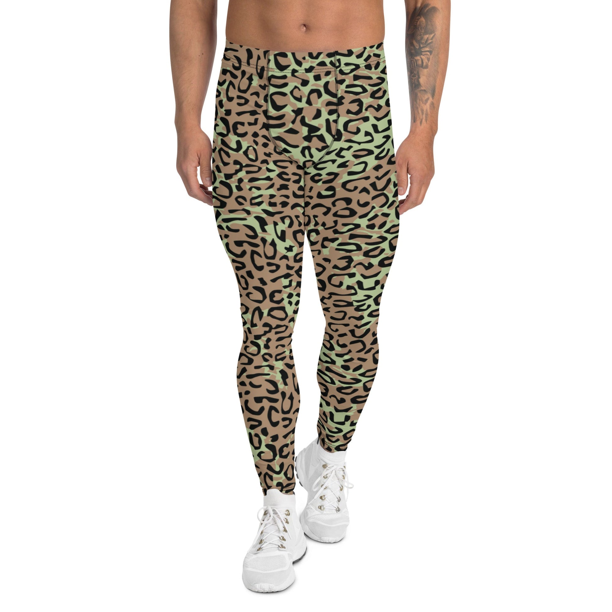 Congo (Zaire) Leopard Spot CAMO Mens Leggings - XS