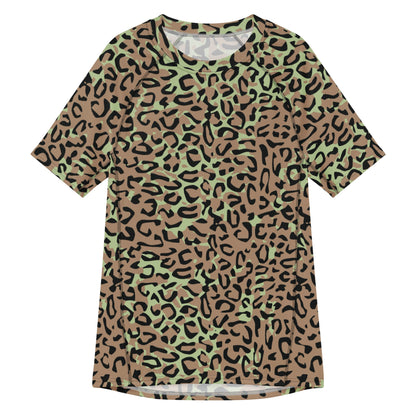 Congo (Zaire) Leopard Spot CAMO Mens Short-Sleeve Rash Guard - 2XS