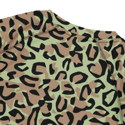 Congo (Zaire) Leopard Spot CAMO Mens Short-Sleeve Rash Guard