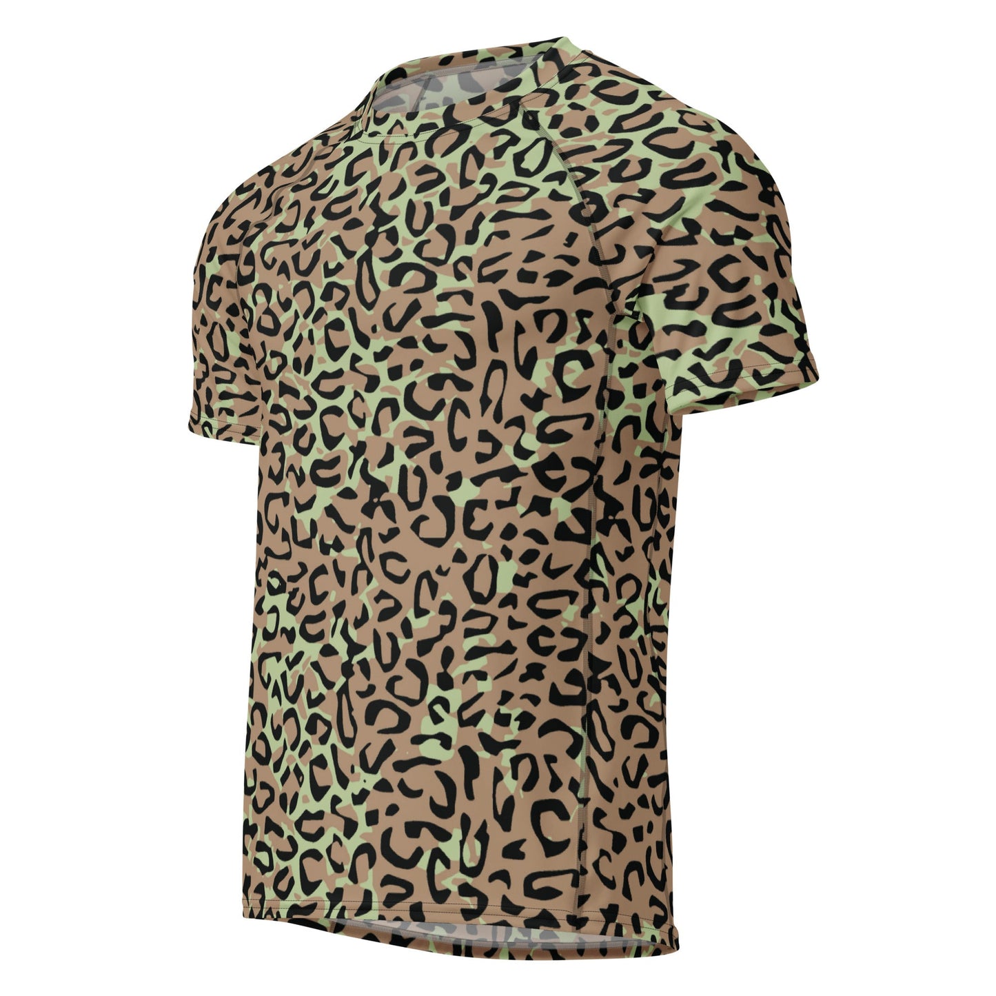 Congo (Zaire) Leopard Spot CAMO Mens Short-Sleeve Rash Guard