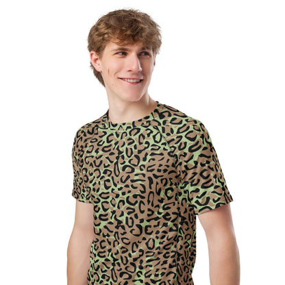 Congo (Zaire) Leopard Spot CAMO Mens Short-Sleeve Rash Guard