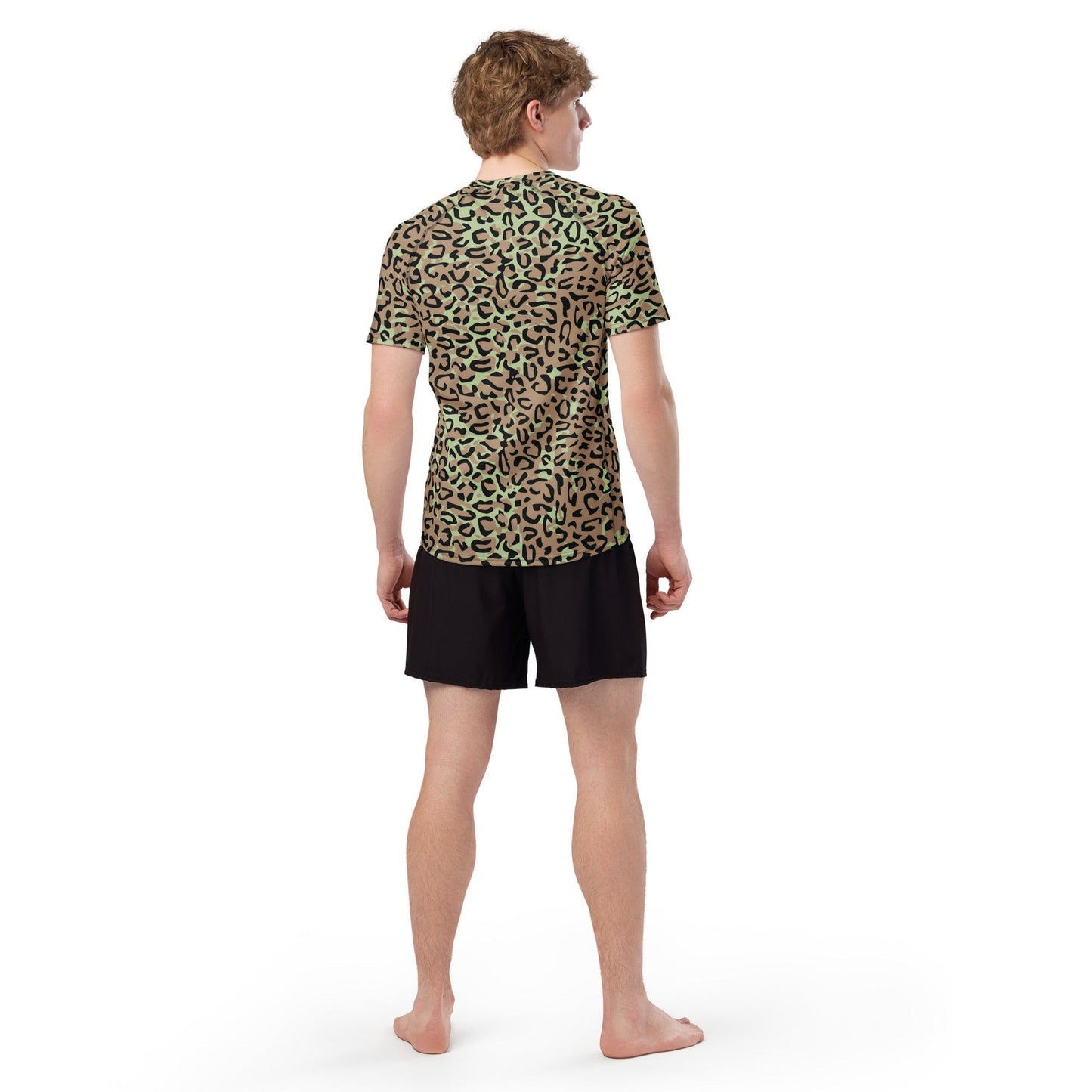 Congo (Zaire) Leopard Spot CAMO Mens Short-Sleeve Rash Guard