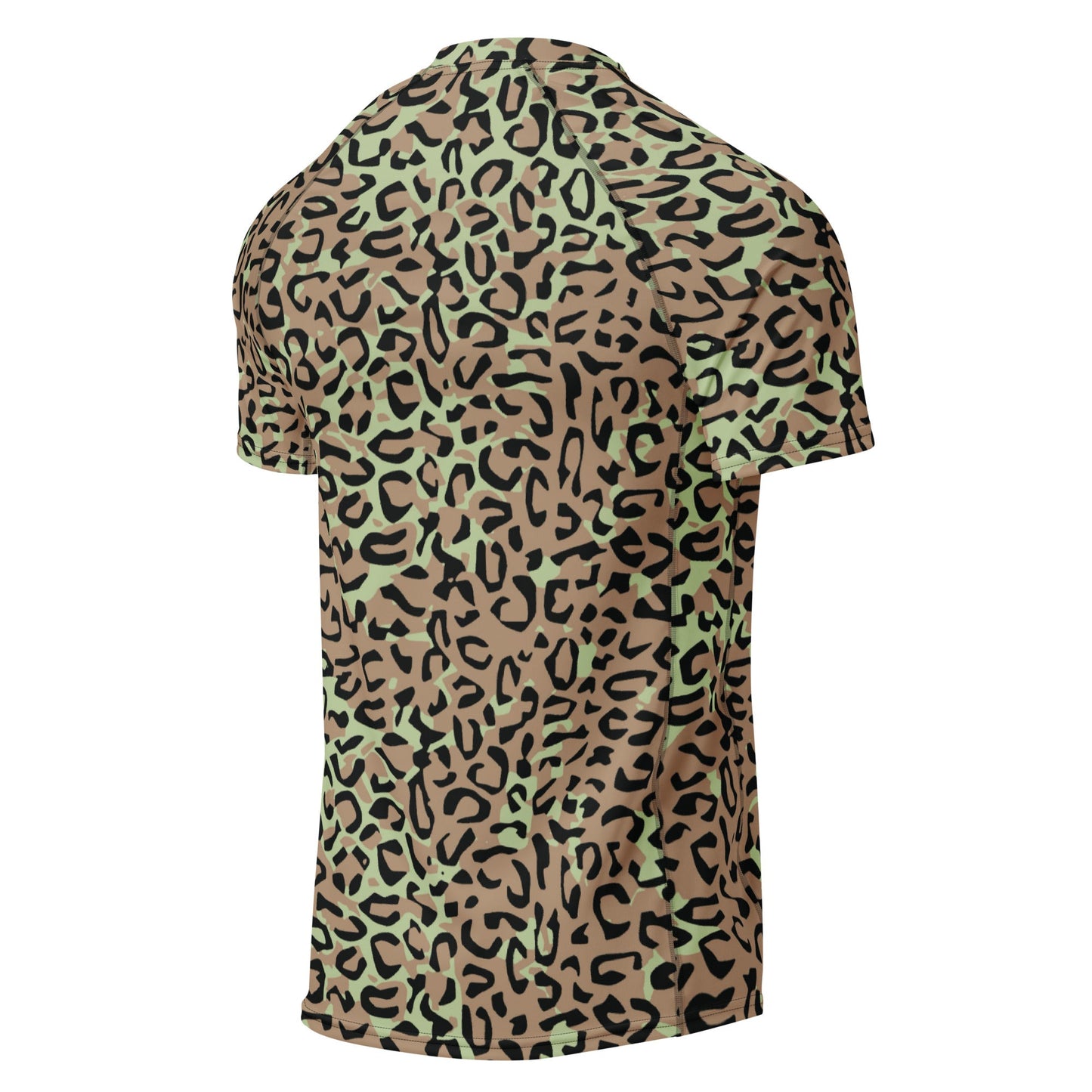 Congo (Zaire) Leopard Spot CAMO Mens Short-Sleeve Rash Guard