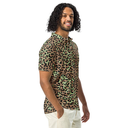 Congo (Zaire) Leopard Spot CAMO Men’s slim fit polo