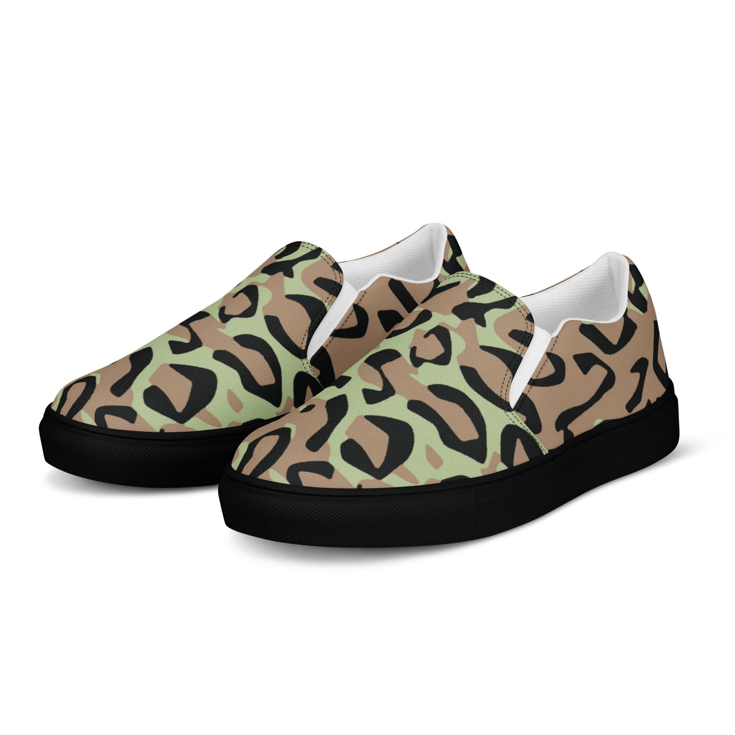 Congo (Zaire) Leopard Spot CAMO Mens Slip-On Canvas Shoes