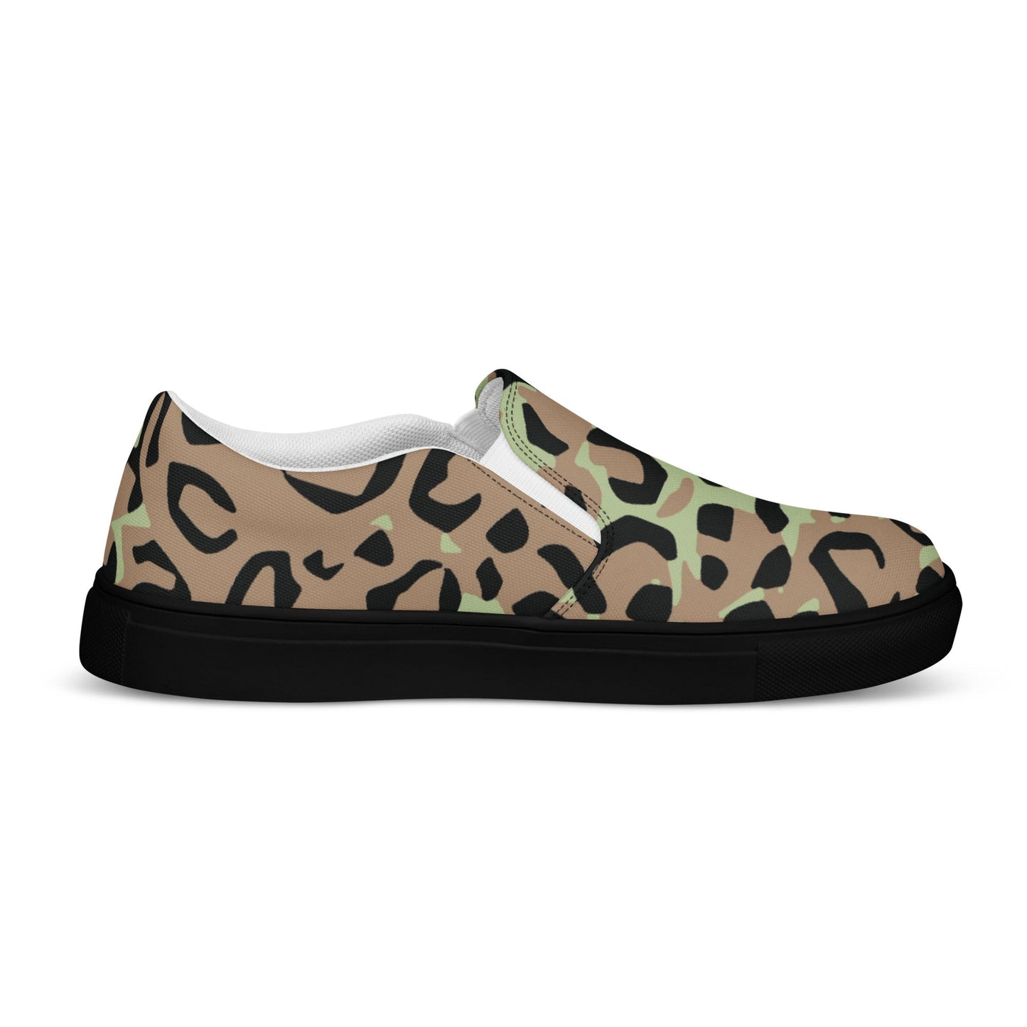 Congo (Zaire) Leopard Spot CAMO Mens Slip-On Canvas Shoes