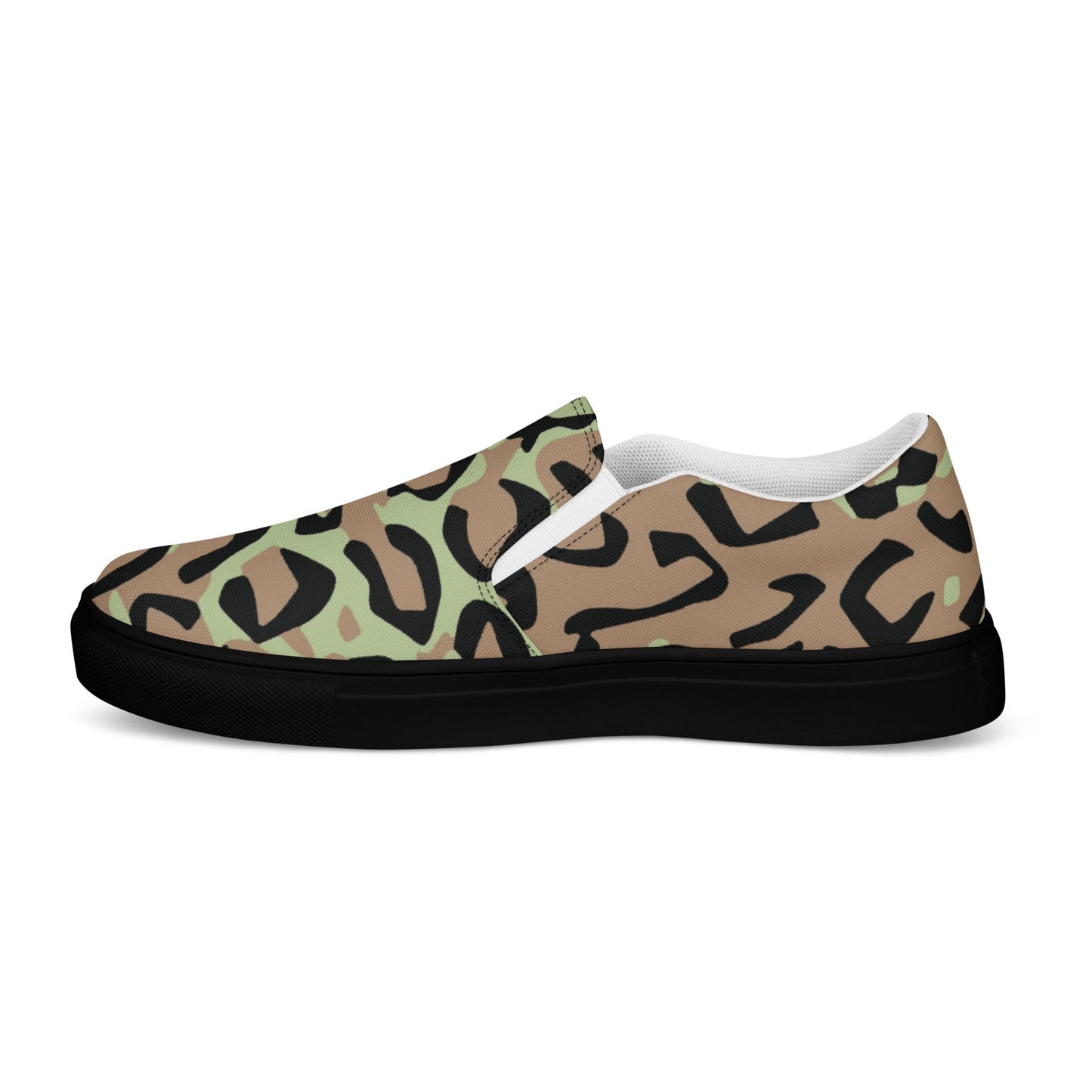 Congo (Zaire) Leopard Spot CAMO Mens Slip-On Canvas Shoes