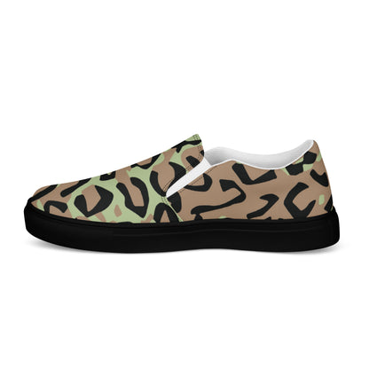 Congo (Zaire) Leopard Spot CAMO Mens Slip-On Canvas Shoes