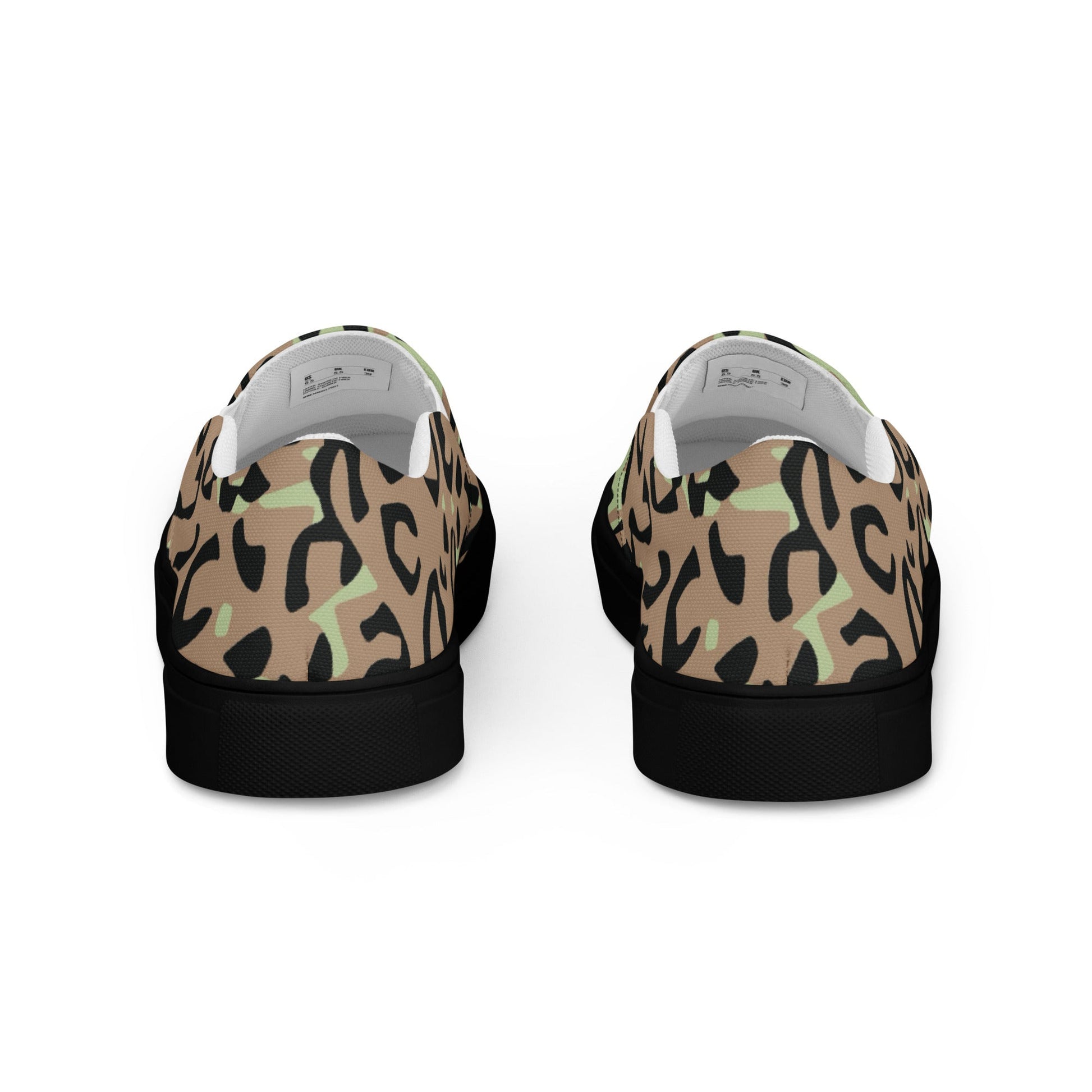 Congo (Zaire) Leopard Spot CAMO Mens Slip-On Canvas Shoes