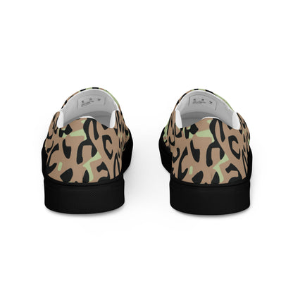 Congo (Zaire) Leopard Spot CAMO Mens Slip-On Canvas Shoes