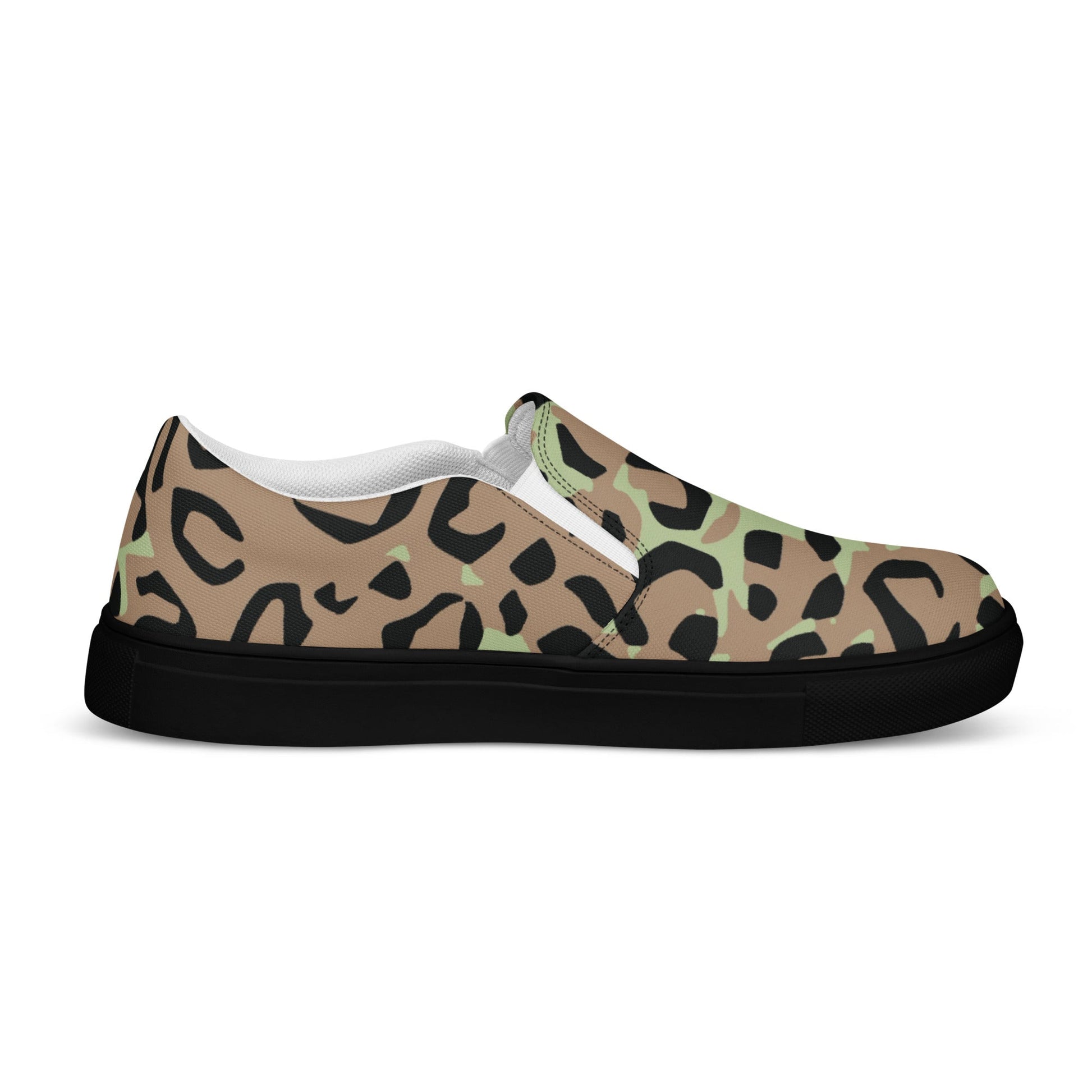 Congo (Zaire) Leopard Spot CAMO Mens Slip-On Canvas Shoes
