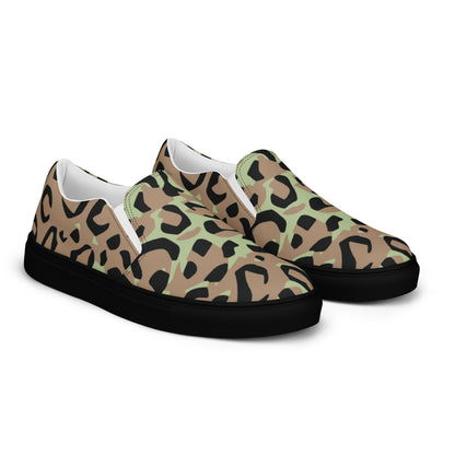 Congo (Zaire) Leopard Spot CAMO Mens Slip-On Canvas Shoes