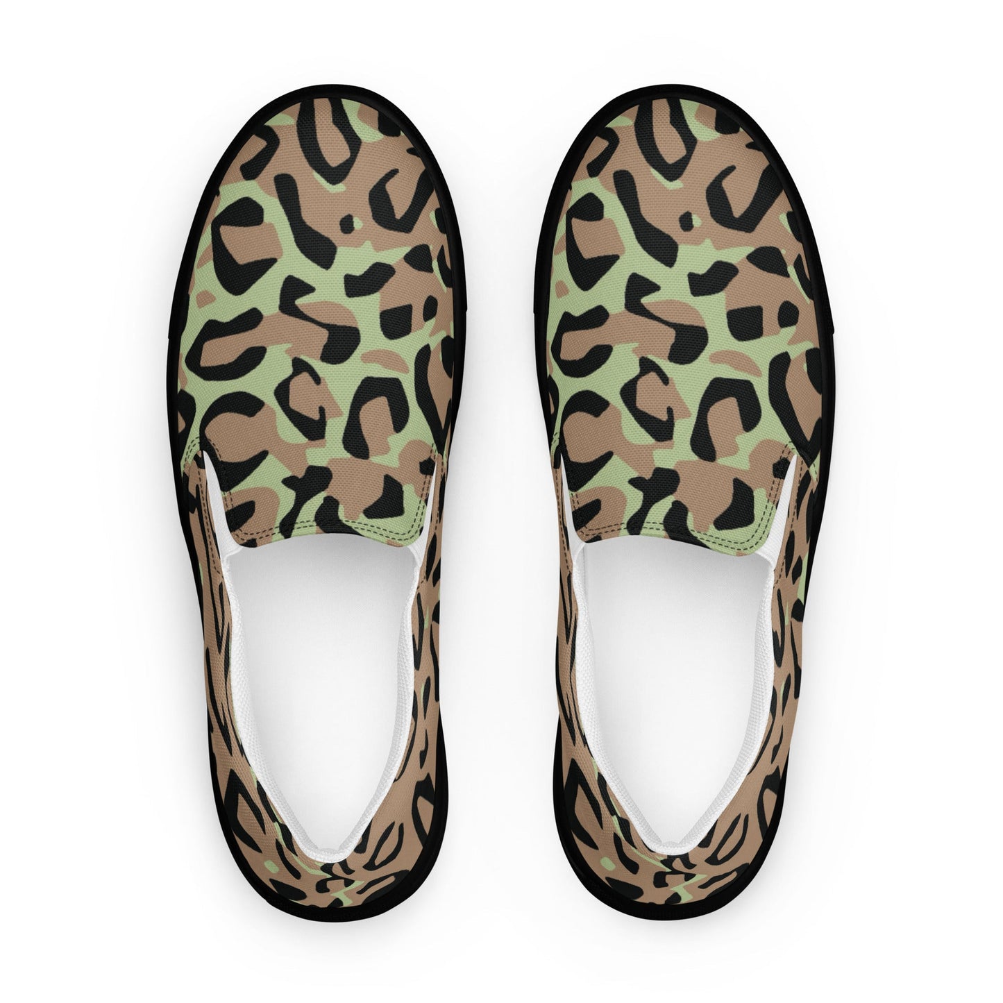 Congo (Zaire) Leopard Spot CAMO Mens Slip-On Canvas Shoes